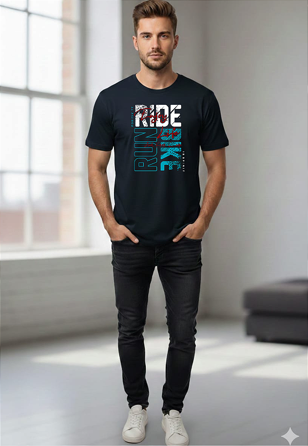 camisetas Basica de Algodao Masculina