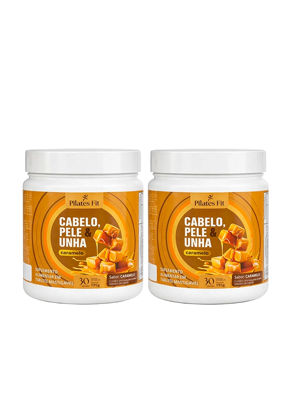 Kit 2 Caramelos Suplemento Cabelo, Pele e Unha PILATES FIT 300g