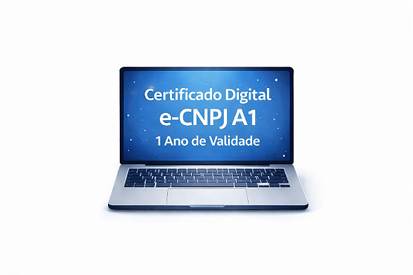 Certificado Digital e-CNPJ A1 1 ano de Validade
