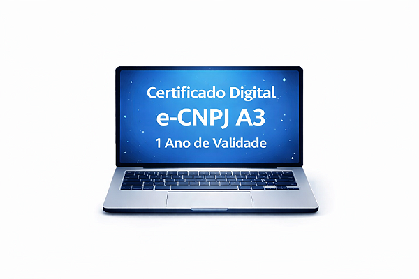 Certificado Digital e-CNPJ A3 1 Ano de Validade