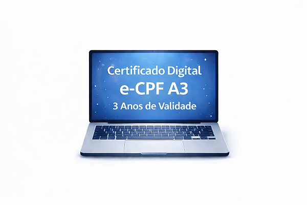 Certificado Digital e-CPF A3 3 Anos de Validade