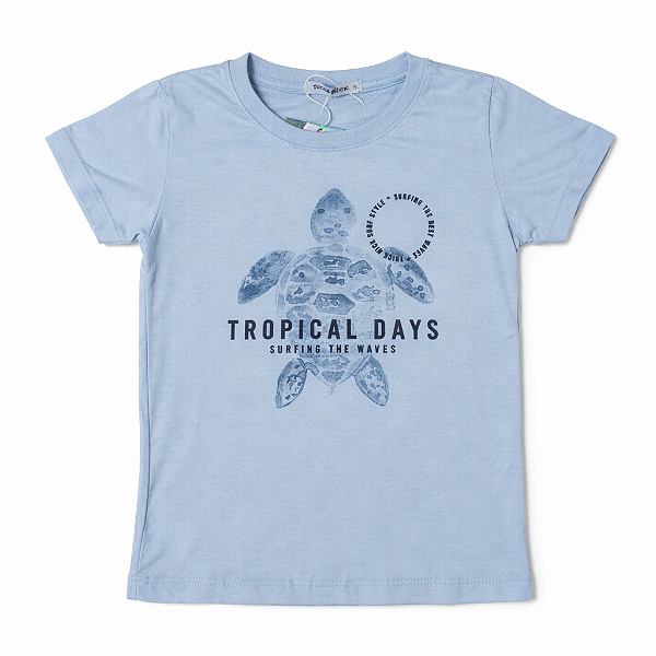 Camiseta Tartaruga Meninos Bege