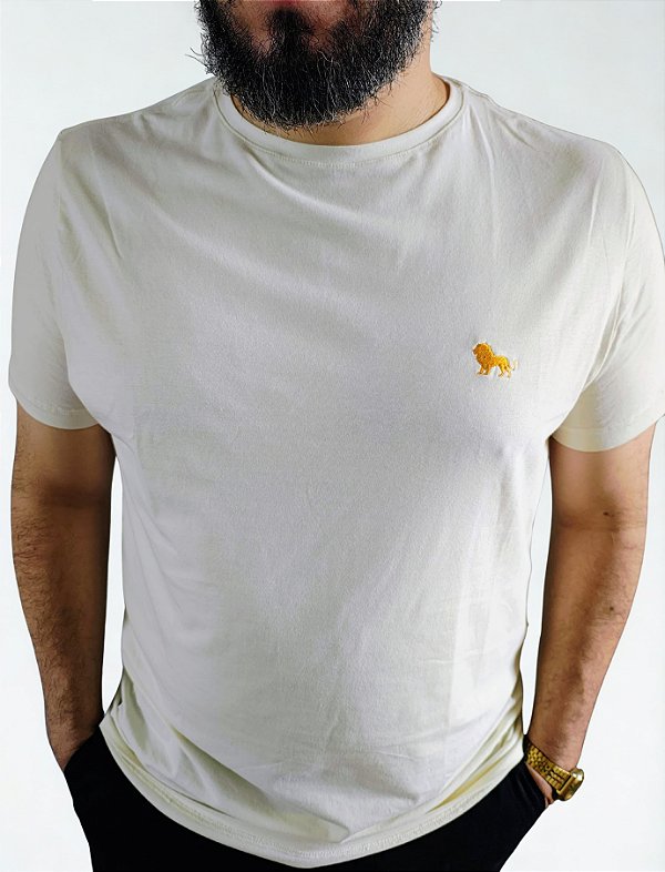 Camiseta Premium Algodão Egípcio Off White