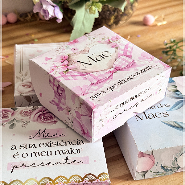 Caixinha Sabonete Presente Dia das Mães