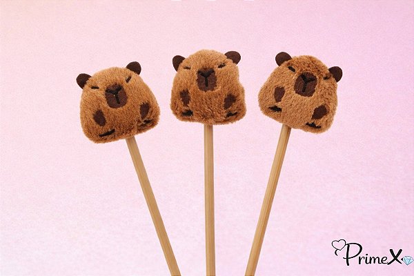 Caneta Capivara Fofa Pelúcia