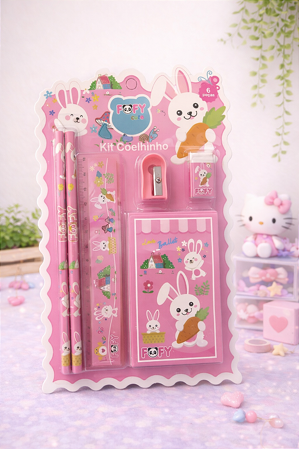 Kit Coelhinho Foofy Cute – 6 Itens