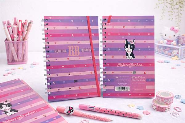 Caderno Smart Colegial Rebecca Bonbon 80 Folhas e 10 divisórias