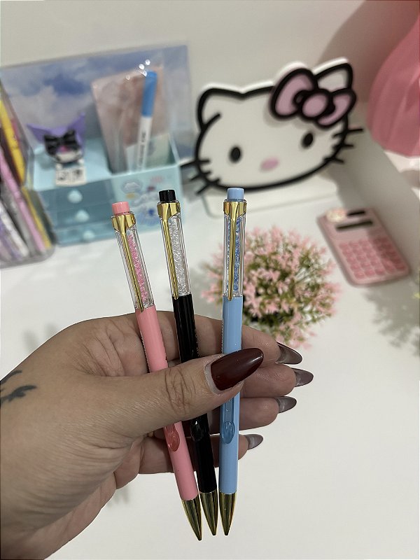 Lapiseira Cristal Premium 0.7mm – Fofa & Elegante 💖