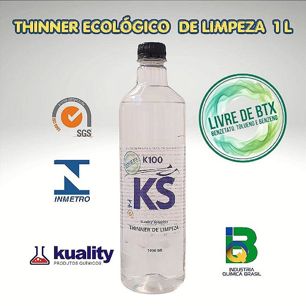 Thinner Ecológico de Limpeza 1 litro para revenda ou varejo - Embalagem PET Homologada