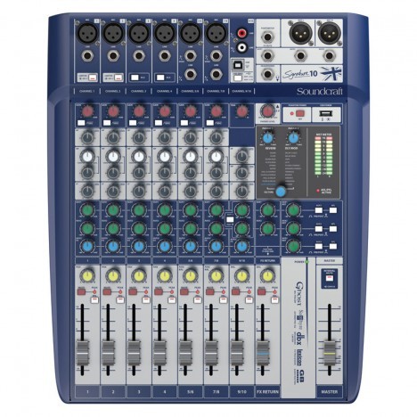 Mesa de Som Analógica Soundcraft Signature 10