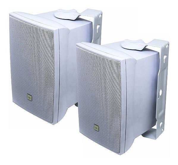 Caixa de Som Acústica JBL C321B Passiva 60W Rms Branca Par