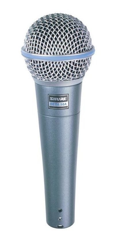Microfone Shure Beta 58A Dinâmico Supercardioide