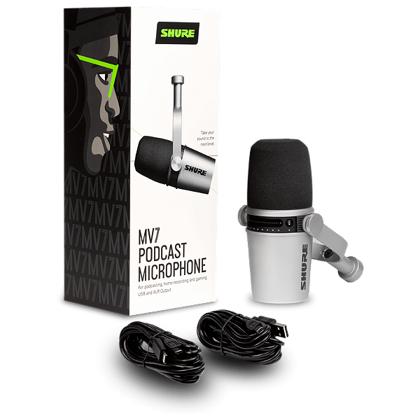 Microfone MV7-S Shure Xlr e USB Profissional - Podcast