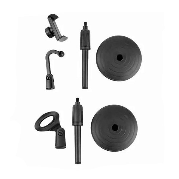 Pedestal Mesa P/ Celular e Microfone Smart SM82