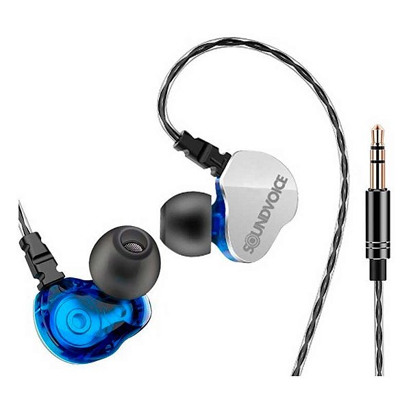 Fone In-Ear Retorno Palco Soundvoice IN01 Azul