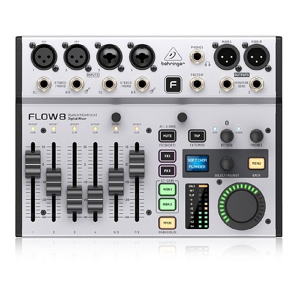 Mesa de Som FLOW8 Digital 8 Entradas C/ Bluetooth Behringer