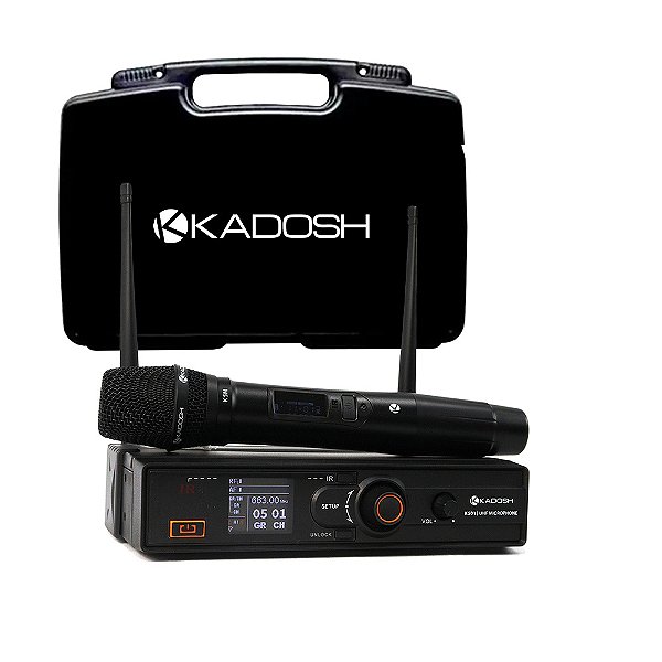 Sistema de Microfone Kadosh Sem Fio Dinâmico K501M B5 (560-590MHz)