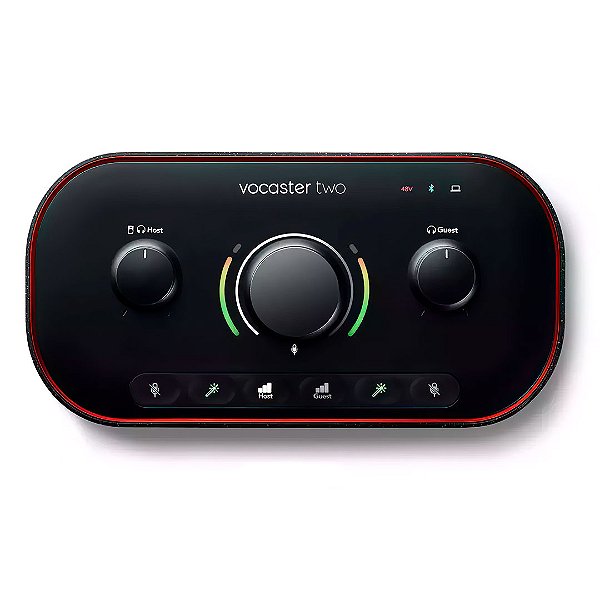 Interface de Áudio Focusrite Vocaster Two Com Bluetooth