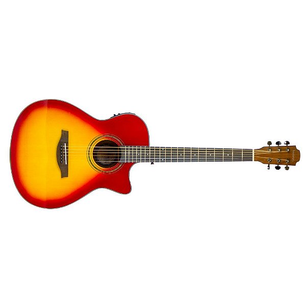 Violão Benson BGF100CE HB Conc Aço Cutaway Elet Honeyburst