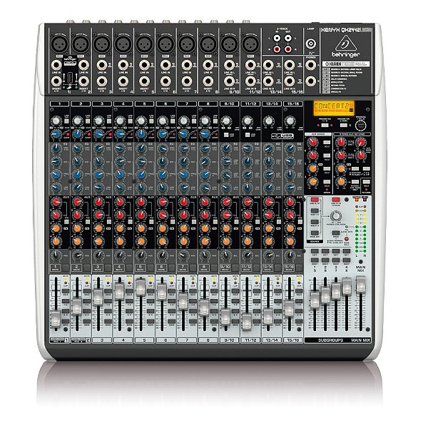Mesa De Som Analógico Behringer QX2442USB Com 24 Canais BiVolt