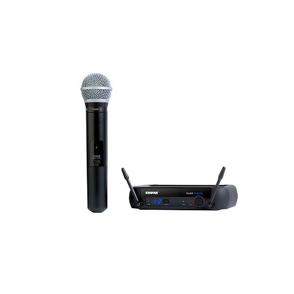 Sistema de Microfone Shure PGXD24/PG58-X8 Sem Fio Digital
