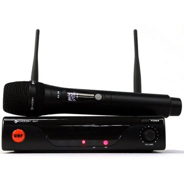 Sistema de Microfone Kadosh K411M Sem Fio Recarregável Dinâmico Cardioide