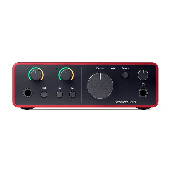 Interface De Áudio Focusrite Scarlett Solo 4TH GEN Trazendo Som de Estúdio