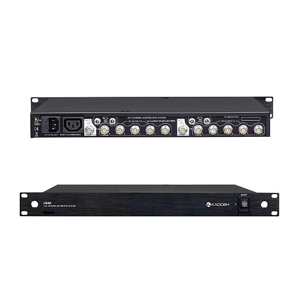 Kit Distribuidor de Sinal Kadosh AD840BR Padrão Rack para Até 4 Sistemas de Microfone