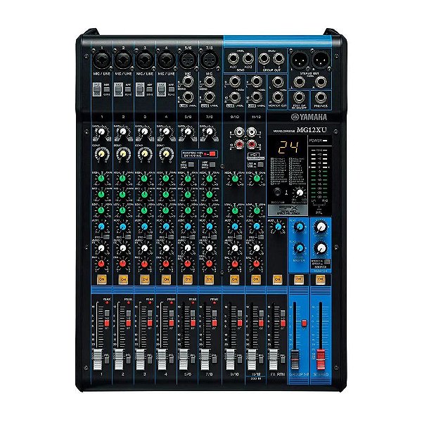 Mesa de Som Analógica Yamaha MG12XU de 12 Canais - MG12XU