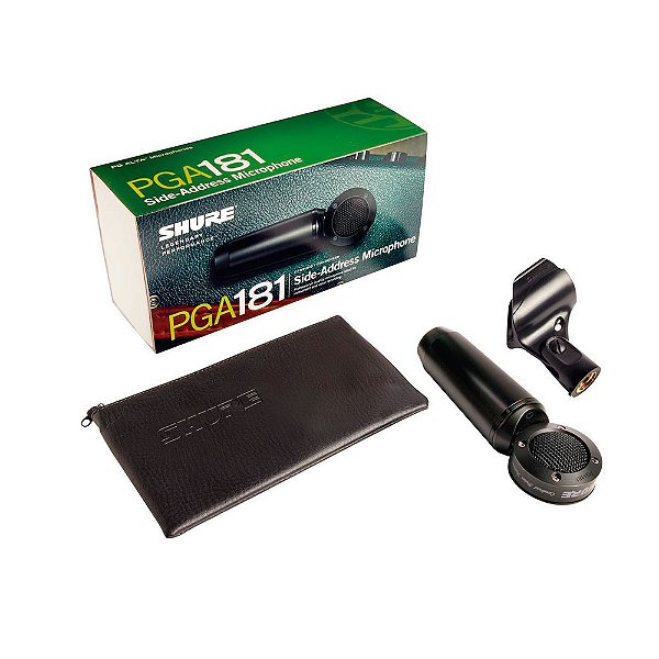 Microfone Shure PGA181XLR Condensador Fio Para Instrumento