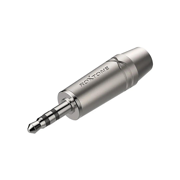 Plug Conector Roxtone P2 Stereo RMJ3PP45NN Acab, Niquelado