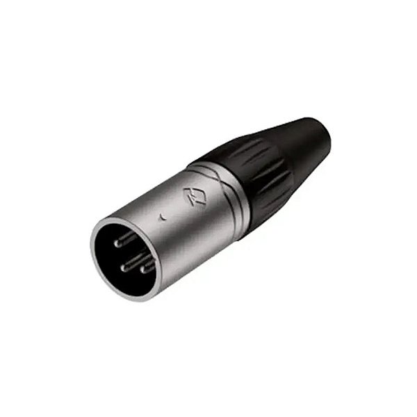 Plug Conector Roxtone XLR XP3FM Macho Acab, Niquelado