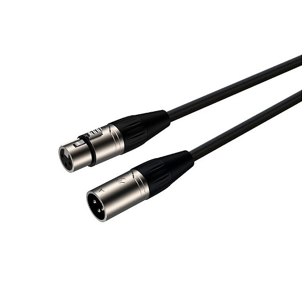 Cabo de Linha Roxtone SMXX200L10 com Conexão Canon Macho Canon Fêmea 10 Metros