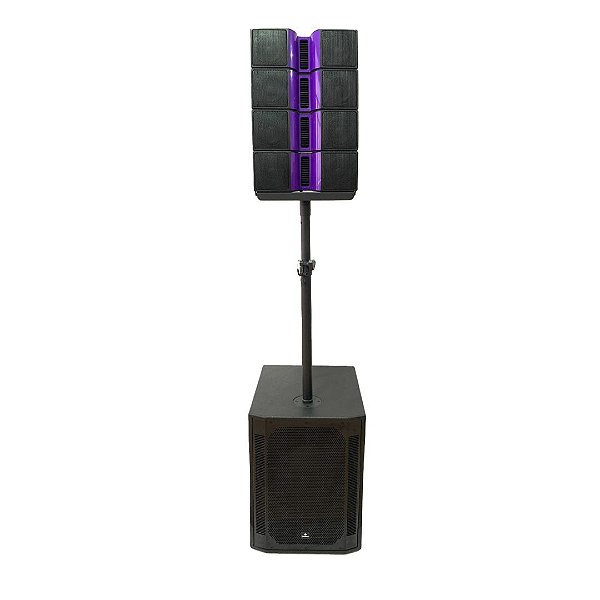 Caixa de Som Sistema de Torre Ativo Waldman Line Up one 15/ 8x4 Amplificada