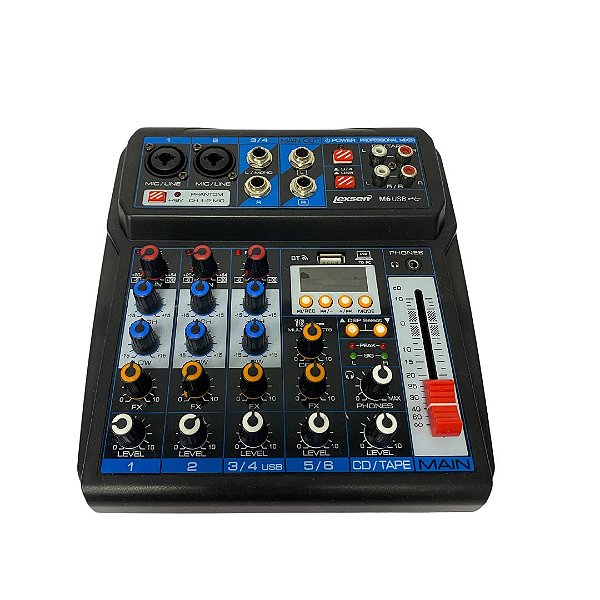Mesa de Som Lexsen 6 Canais Efeitos/Interface M6 - OUTLET