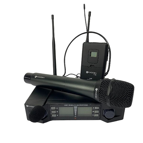 Sistema De Microfone Sem Fio + HeadsetK492 C KADOSH - OUTLET