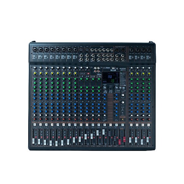 Mesa de Som 20 Canais K-Audio MX20.6 - 6 Auxiliares