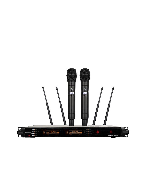 Microfone Kadosh Sem Fio Valvulado Duplo K2002M