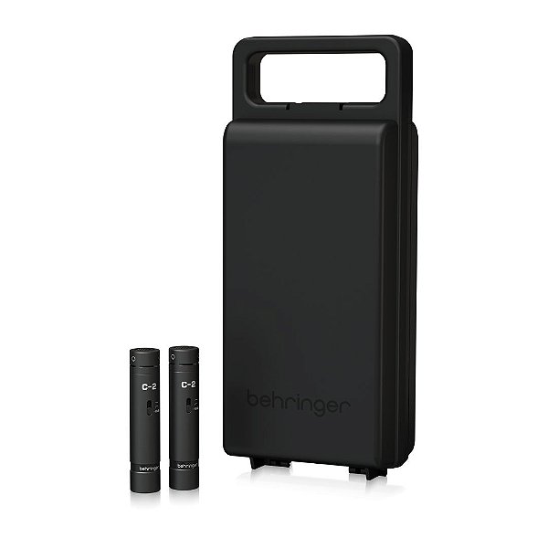 Microfone Condensador Behringer C-2 Dark Edition - 2 Unidades + Estojo