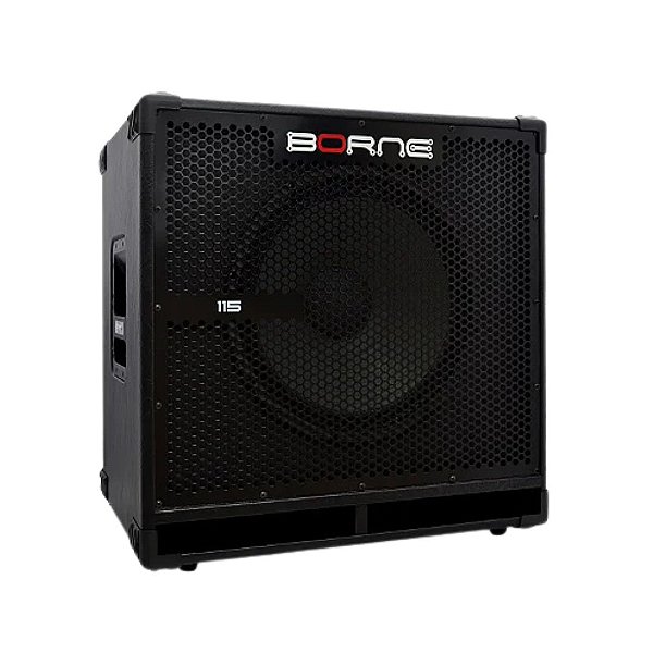 Caixa de Som Passiva Borne Para Contra Baixo P115 Preto