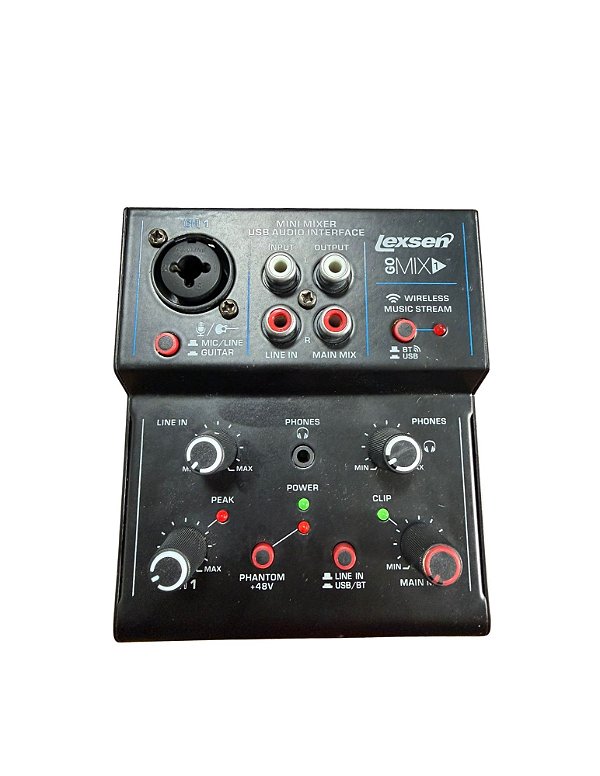 Mesa de Som 1 Canal Interface de Audio USB Go Mix 1 Lexsen - OUTLET