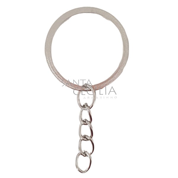 Argola para Chaveiro Italiano 10 unid. - Prata