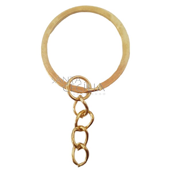 Argola para Chaveiro Italiano 10 unid. - Ouro