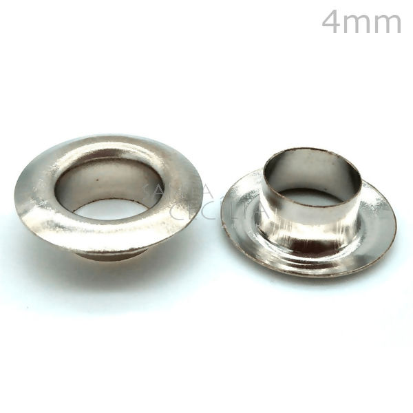 Ilhós 4mm 50 unid - Prata