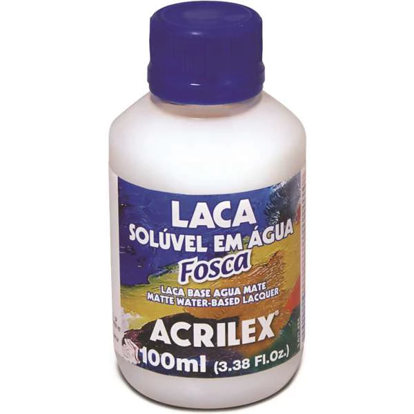Laca Solúvel em Água Fosca 100ml Acrilex