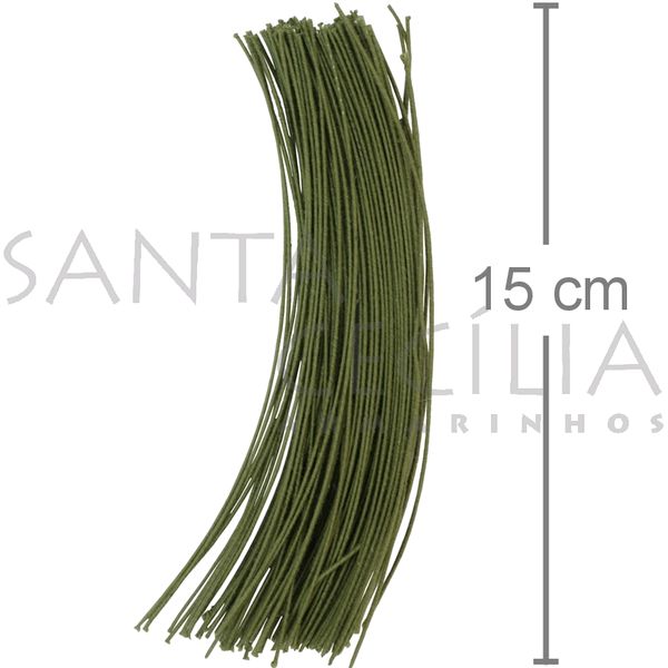 Arame Cortado para Artesanato Nº 26 15cm 100unid. - Verde