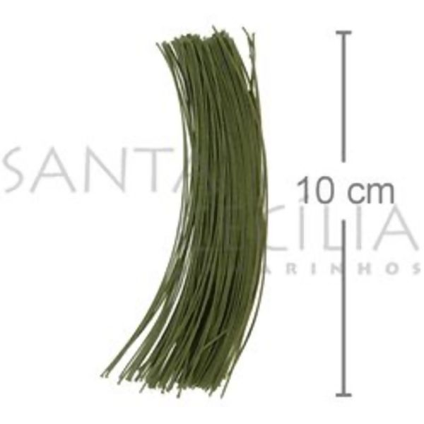 Arame Cortado para Artesanato Nº 26 10cm 100unid. - Verde