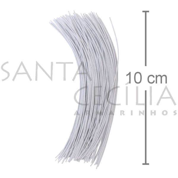 Arame Cortado para Artesanato Nº 26 10cm 100unid. - Branco