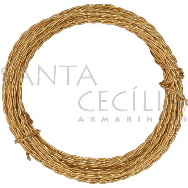 Arame Metálico Torcido para Artesanato Rolo 5m - Ouro
