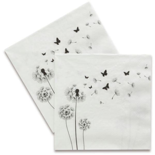 Guardanapo de Papel Decoupage 20 unid. Blowing Away Black 13316150